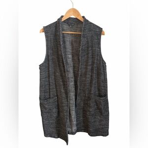 Eileen Fisher Black and Gray Vest size Large like new